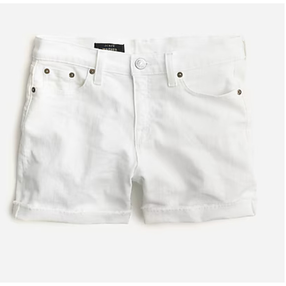 NWT J. Crew Denim Short 29 White Jean Women's A5225 J.Crew Stretch - Picture 2 of 6